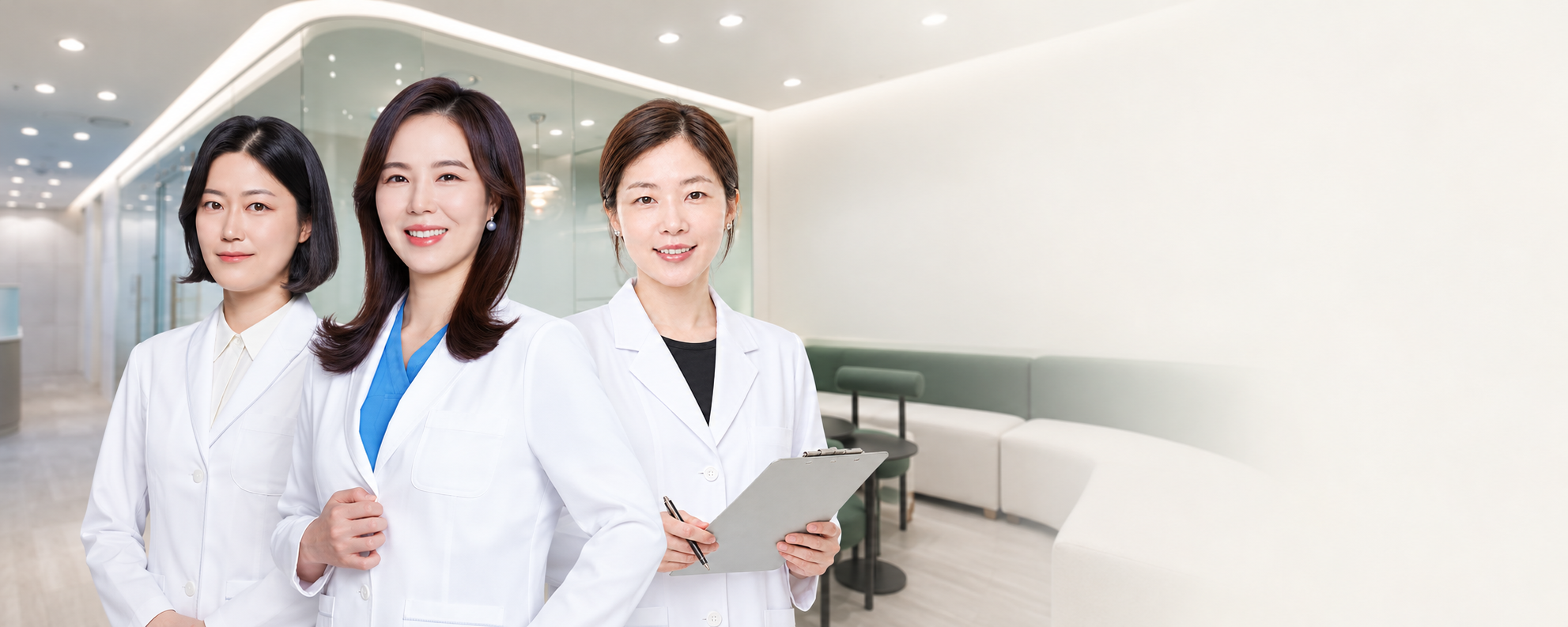 연세굿플란트치과 위례점 의료진 김하나 원장, 곽은주 대표원장, 이루미 원장